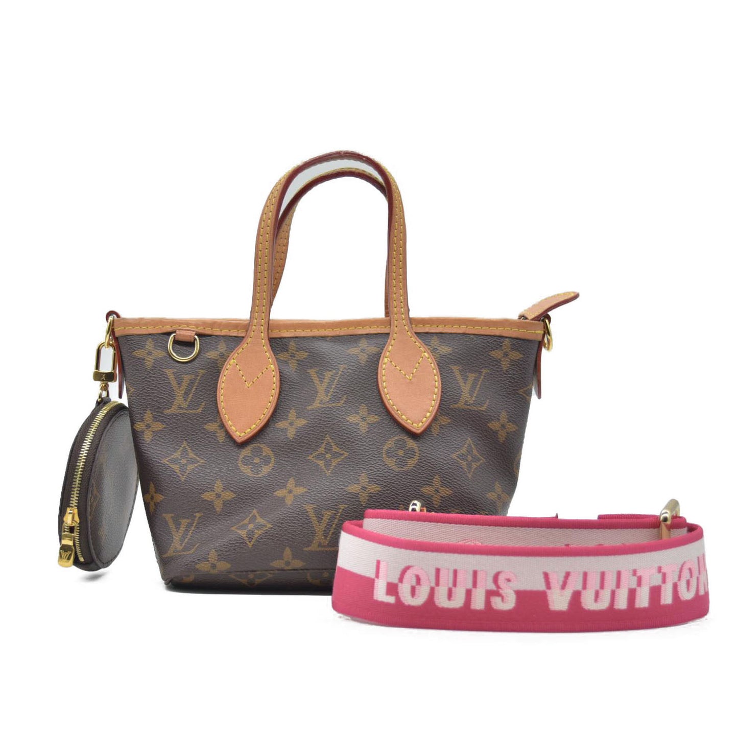 $2100 Louis Vuitton Monogram Neverfull BB Fuchsia