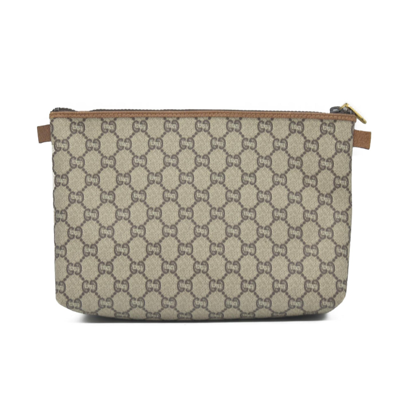 $880 Gucci GG Gucci Plus PVC Leather Pouch Clutch Bag