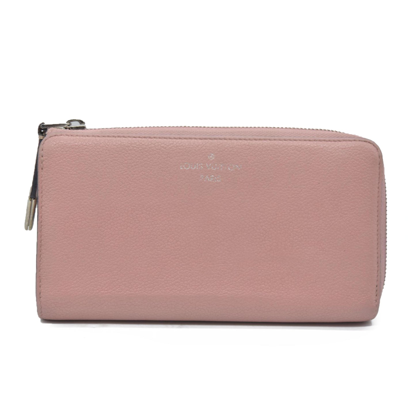 AUCTION $1130 Louis Vuitton Comet Taurillon Leather Zip Zippy Long Wallet Pink