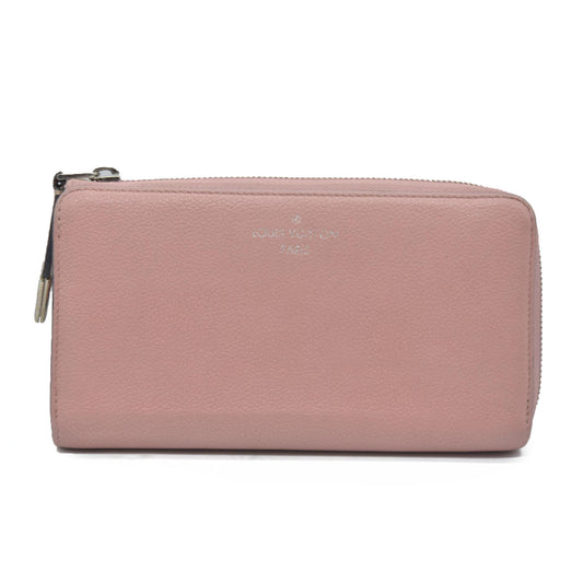 AUCTION $1130 Louis Vuitton Comet Taurillon Leather Zip Zippy Long Wallet Pink
