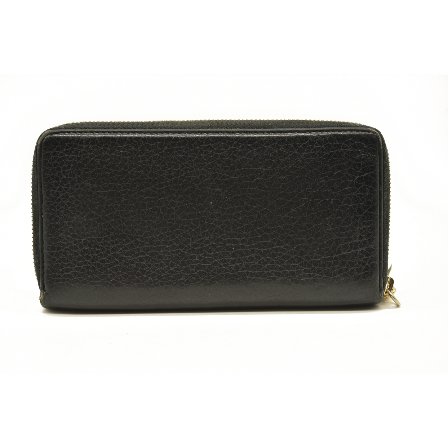 Gucci  Pebbled Calfskin Soho Zip Around Wallet Black