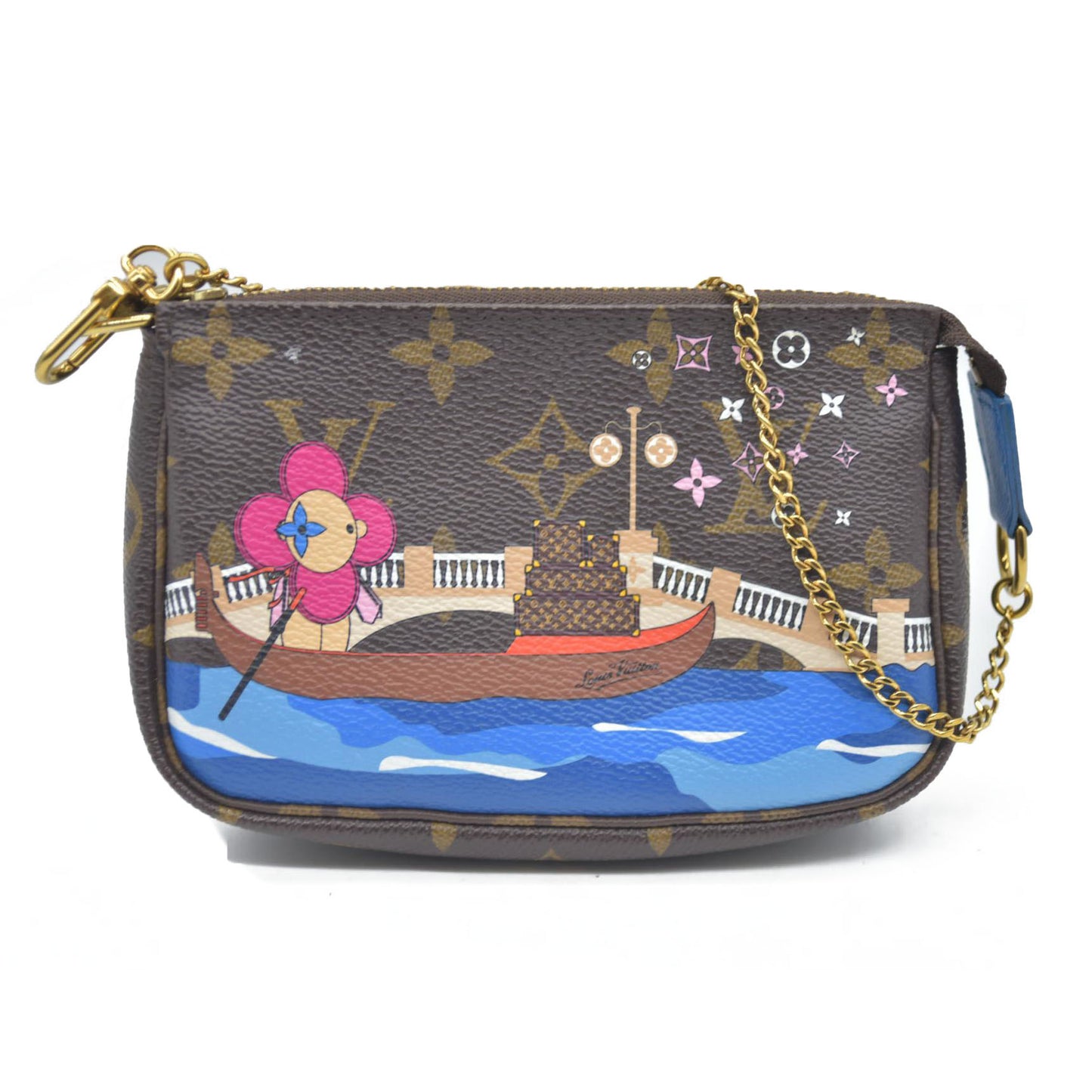 Louis Vuitton  Monogram 2019 Christmas Animation Mini Venice Pochette Accessories Blue