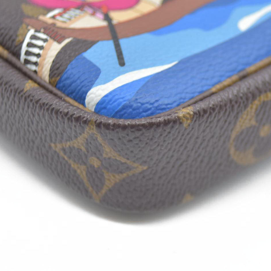 Louis Vuitton  Monogram 2019 Christmas Animation Mini Venice Pochette Accessories Blue