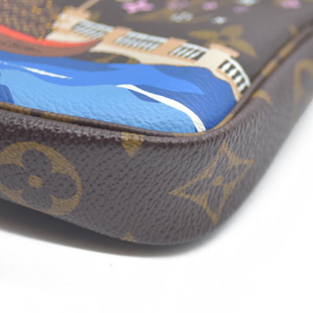 Louis Vuitton  Monogram 2019 Christmas Animation Mini Venice Pochette Accessories Blue