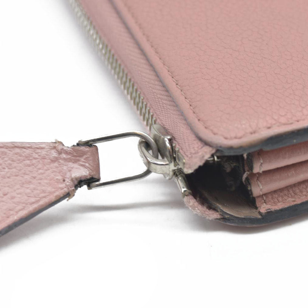 AUCTION $1130 Louis Vuitton Comet Taurillon Leather Zip Zippy Long Wallet Pink