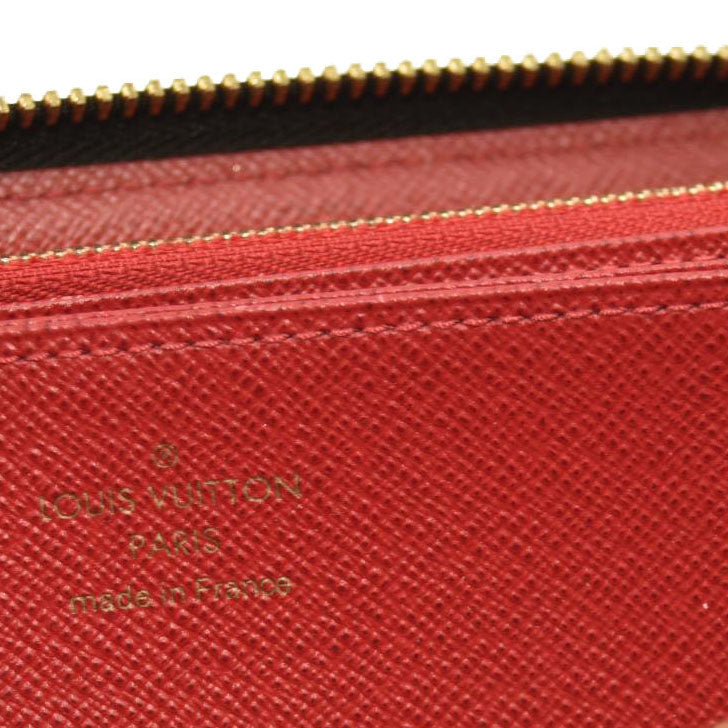 LOUIS VUITTON  Damier Ebene Studded Zippy Wallet Cherry MI1148