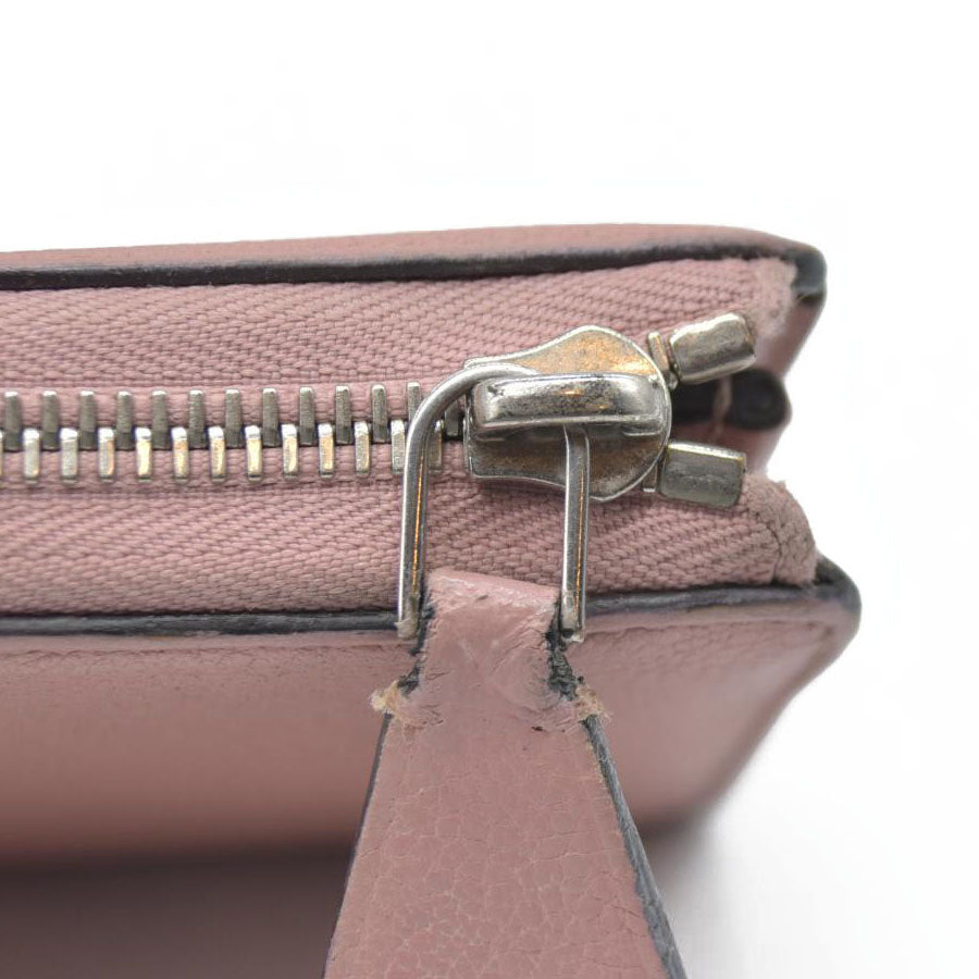 AUCTION $1130 Louis Vuitton Comet Taurillon Leather Zip Zippy Long Wallet Pink