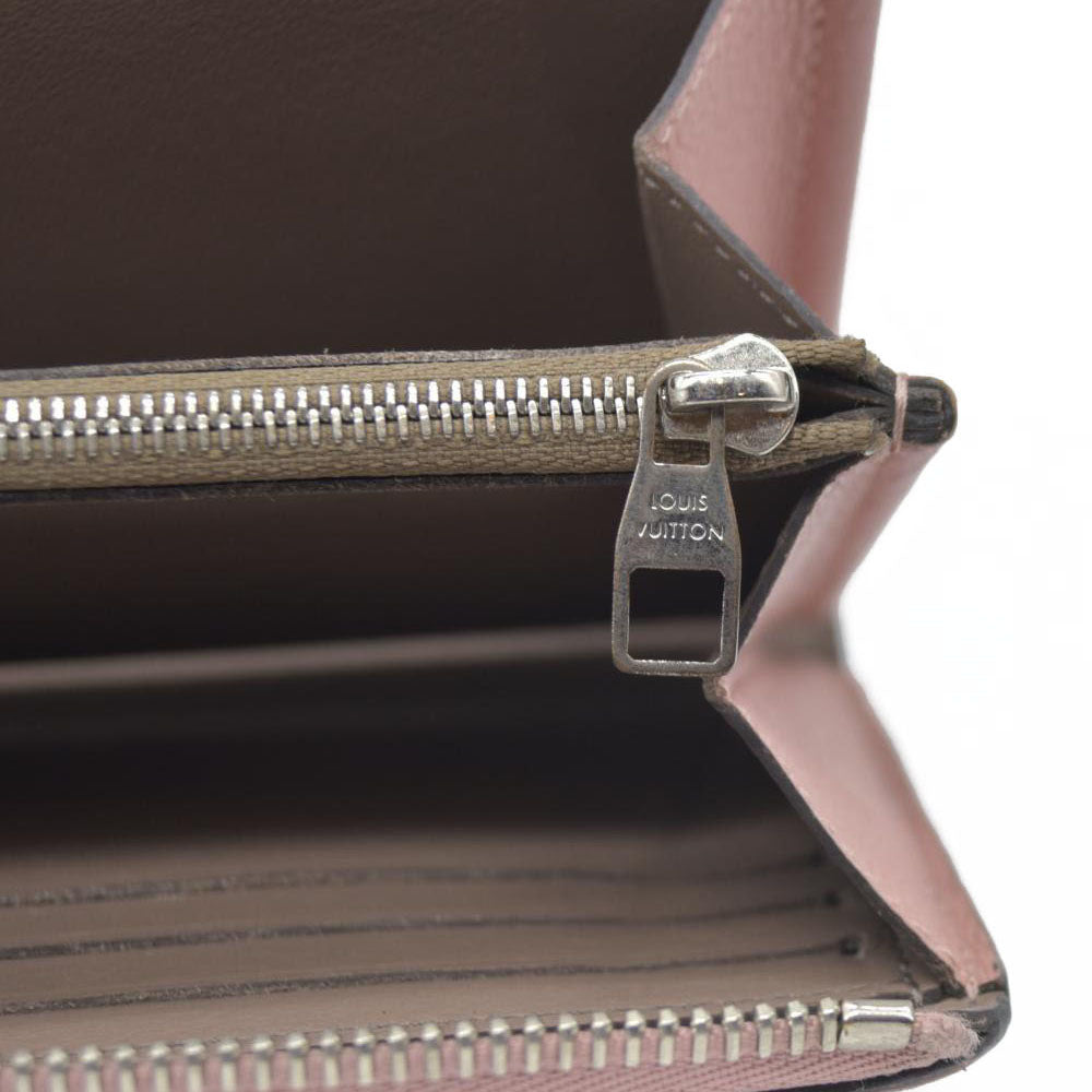 AUCTION $1130 Louis Vuitton Comet Taurillon Leather Zip Zippy Long Wallet Pink