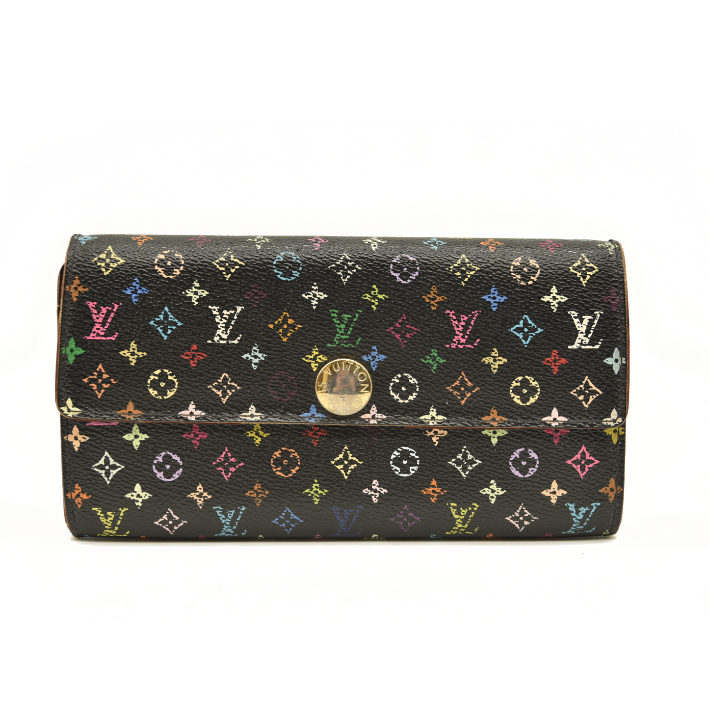 Louis Vuitton  Monogram Murakami Sarah Wallet Black TH2067