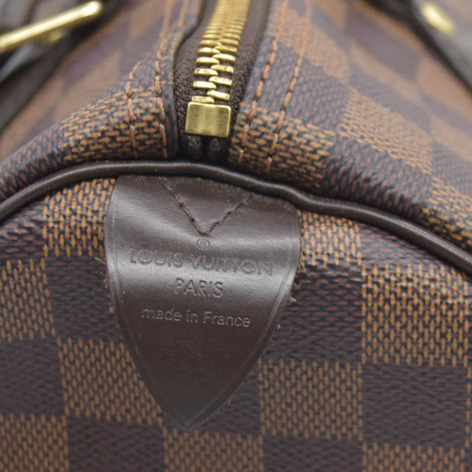 $1630 Louis Vuitton  Damier Ebene Speedy 30 AA1220