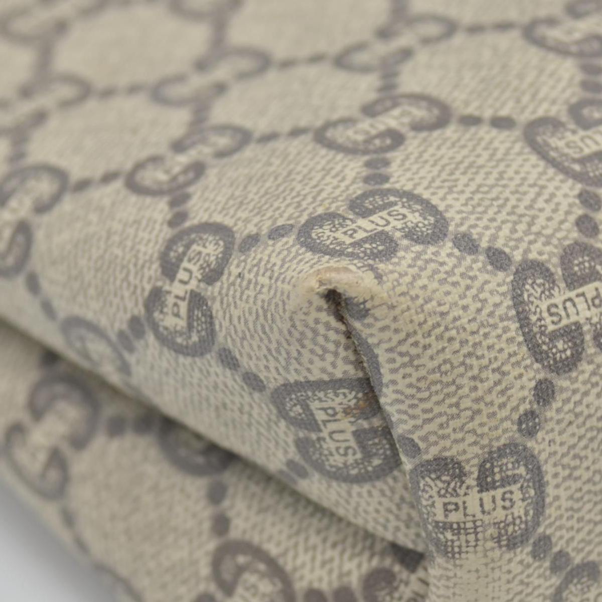$880 Gucci GG Gucci Plus PVC Leather Pouch Clutch Bag