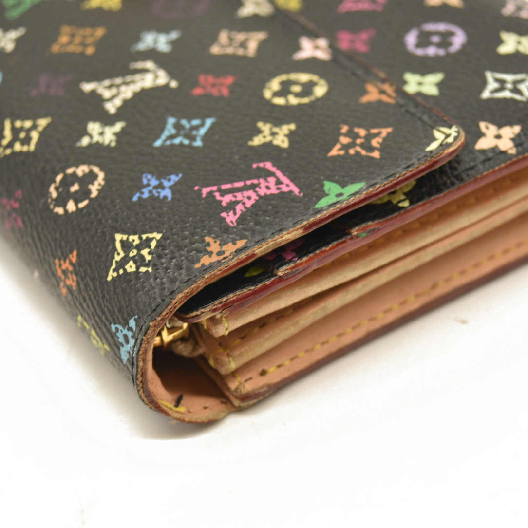 Louis Vuitton  Monogram Murakami Sarah Wallet Black TH2067