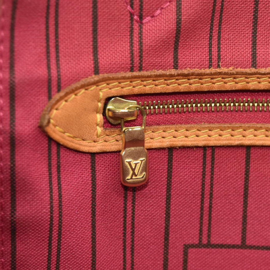 LOUIS VUITTON Monogram Neverfull MM Fuchsia SR4114