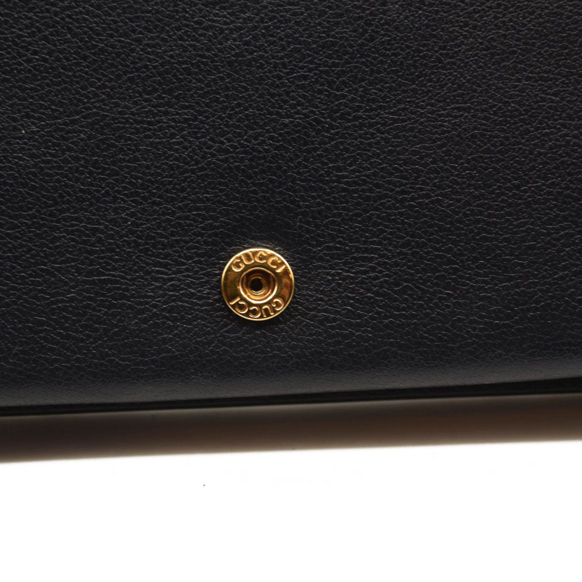 GUCCI BLUE GG EMBOSSED LEATHER CHAIN WALLET