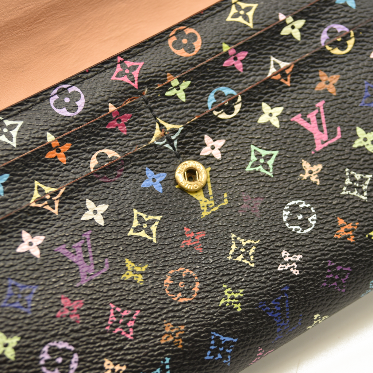 Louis Vuitton  Monogram Murakami Sarah Wallet Black TH2067