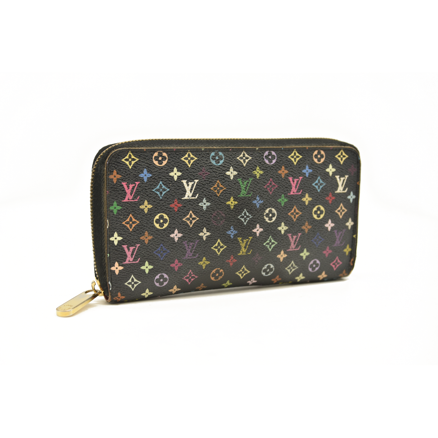 Louis Vuitton  Monogram Murakami Zippy Wallet Black Fuchsia CA1150