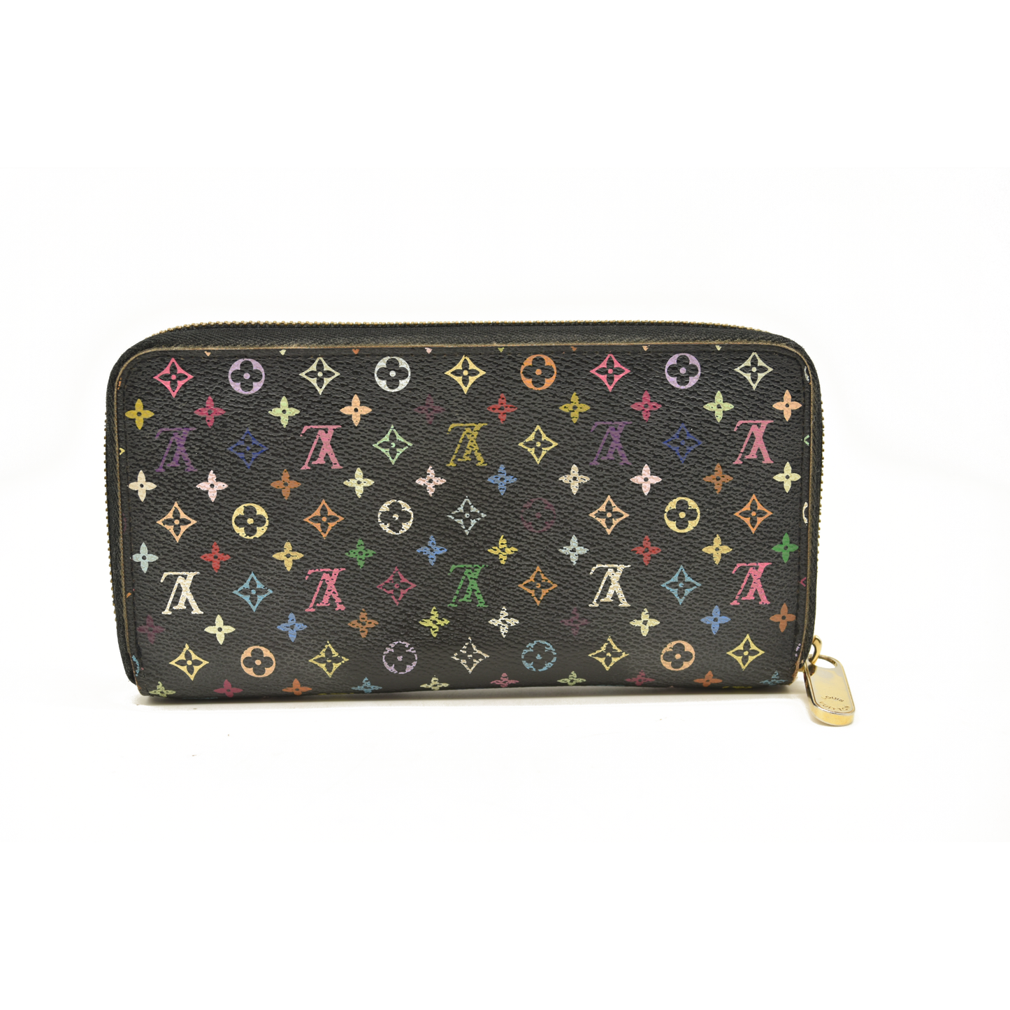 Louis Vuitton  Monogram Murakami Zippy Wallet Black Fuchsia CA1150
