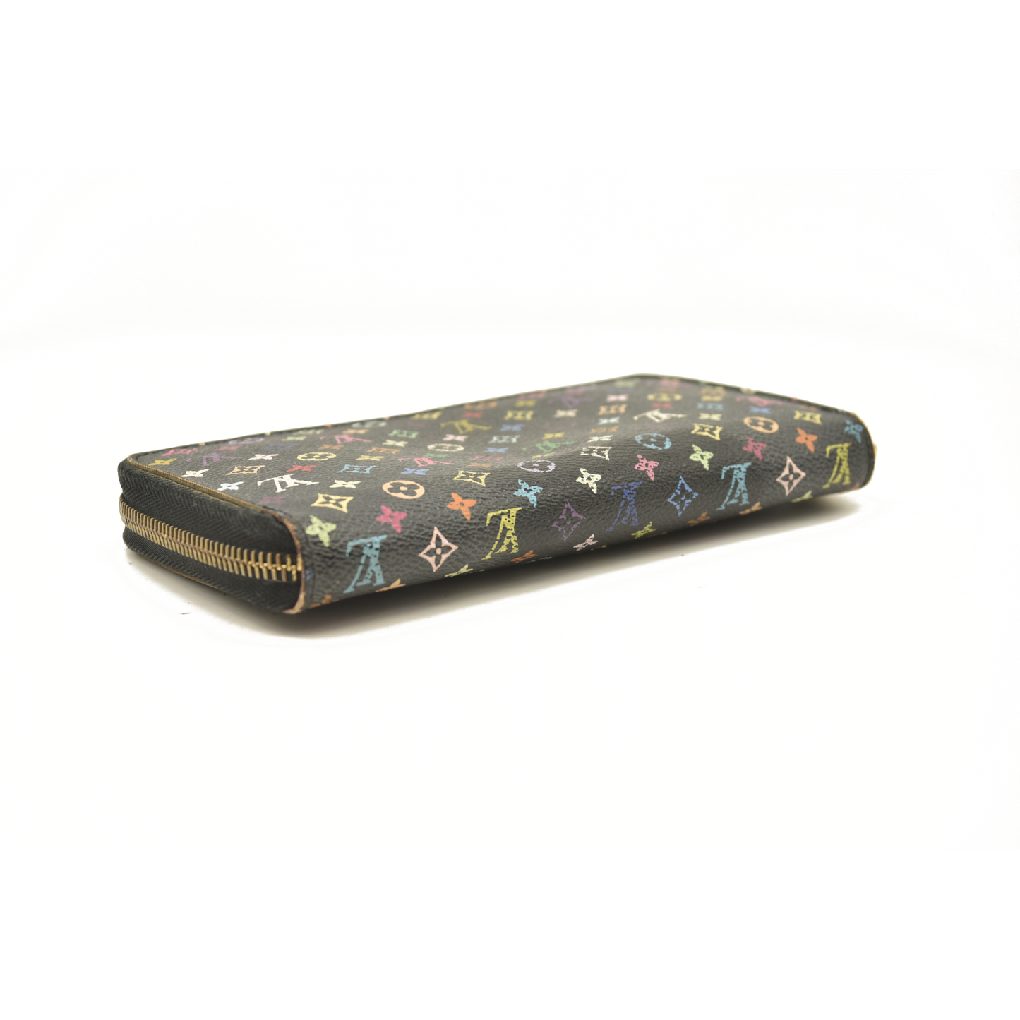 Louis Vuitton  Monogram Murakami Zippy Wallet Black Fuchsia CA1150