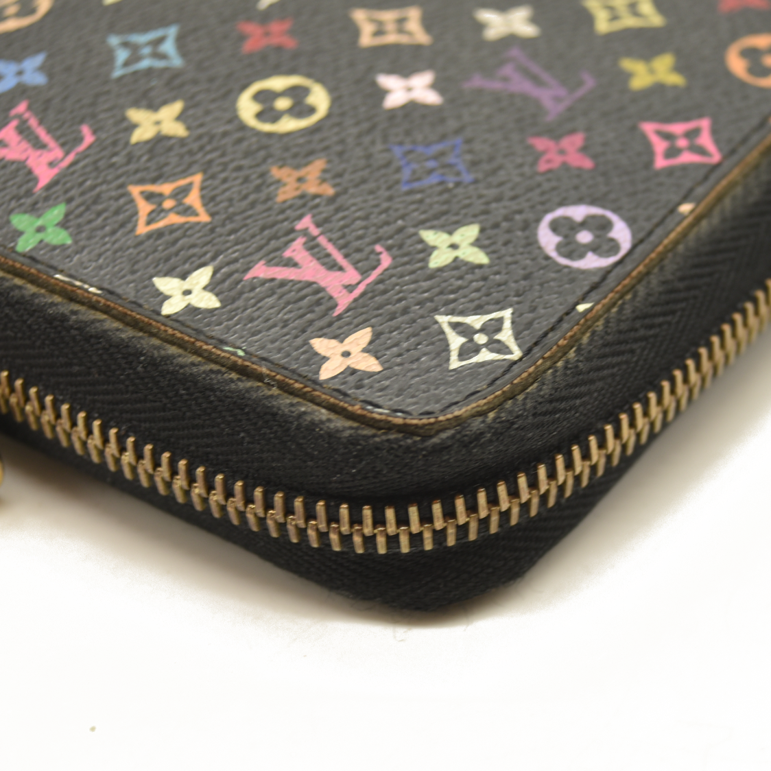 Louis Vuitton  Monogram Murakami Zippy Wallet Black Fuchsia CA1150