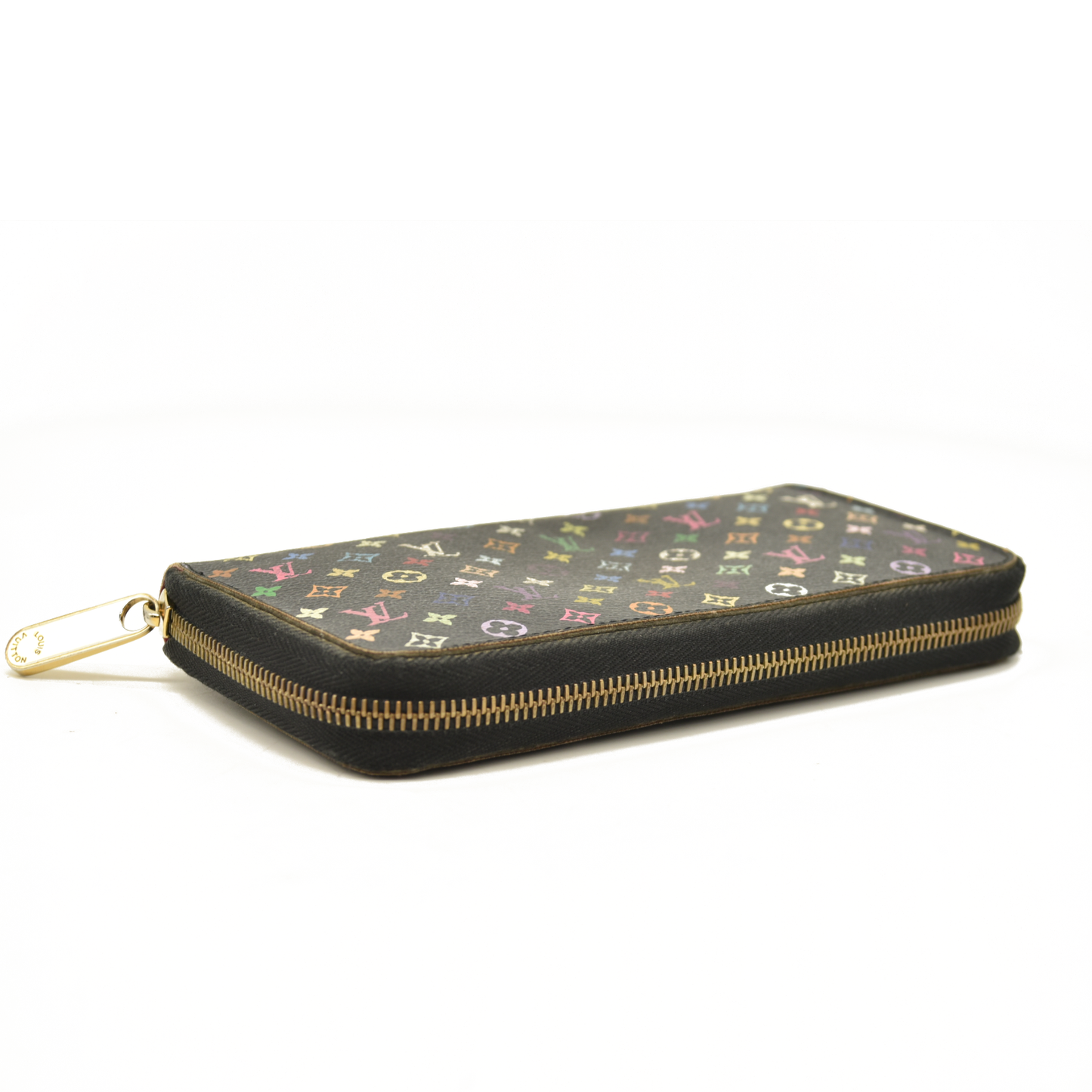 Louis Vuitton  Monogram Murakami Zippy Wallet Black Fuchsia CA1150
