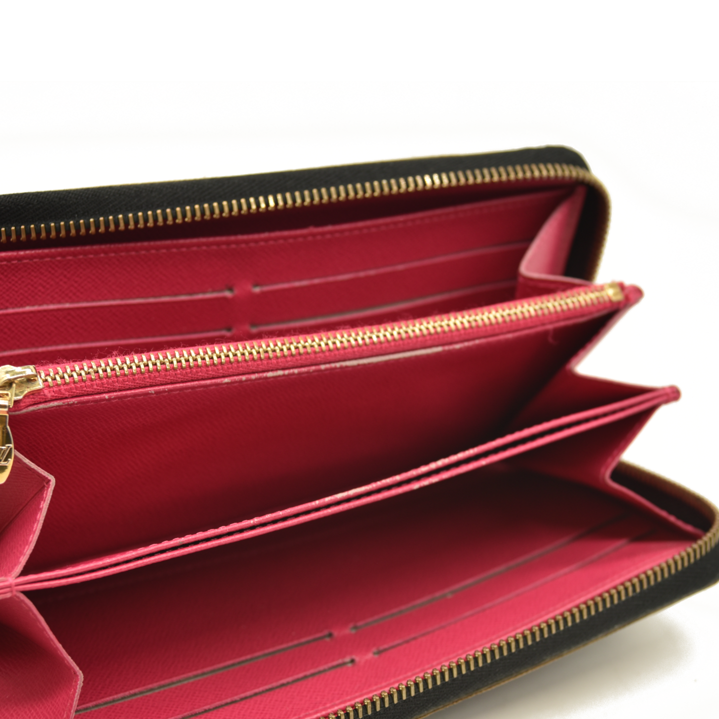 Louis Vuitton  Monogram Murakami Zippy Wallet Black Fuchsia CA1150