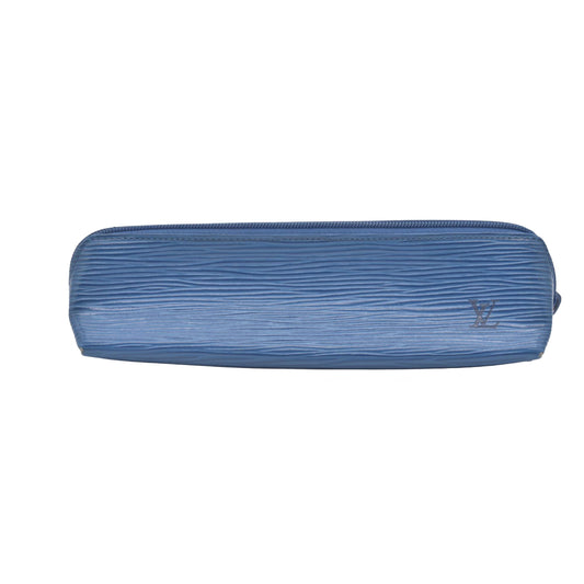 $470 Louis Vuitton Epi Trousse Crayons Pencil Blue CONSIGNMENT 10021126