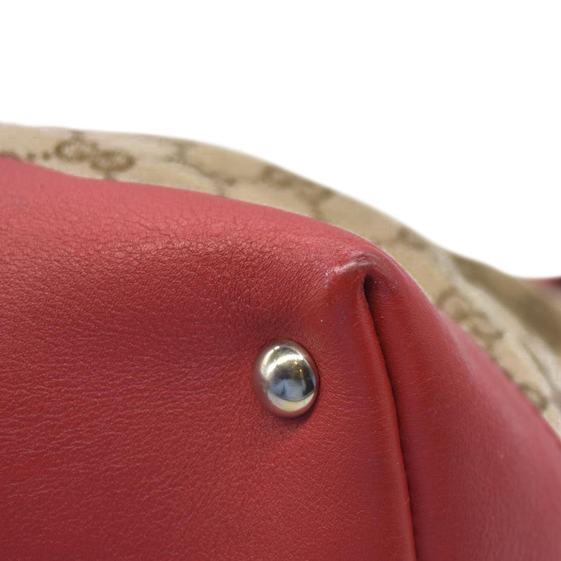 $1980 Gucci Monogram Signature GG Valentine Tote Red