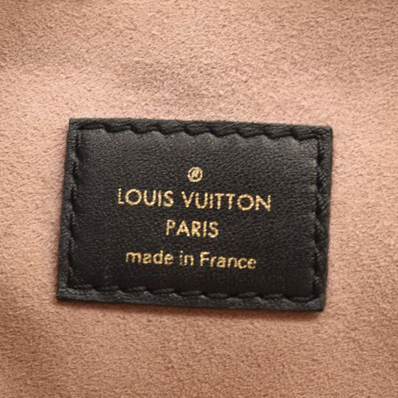 LOUIS VUITTON Lambskin Embossed Monogram Coussin PM Black