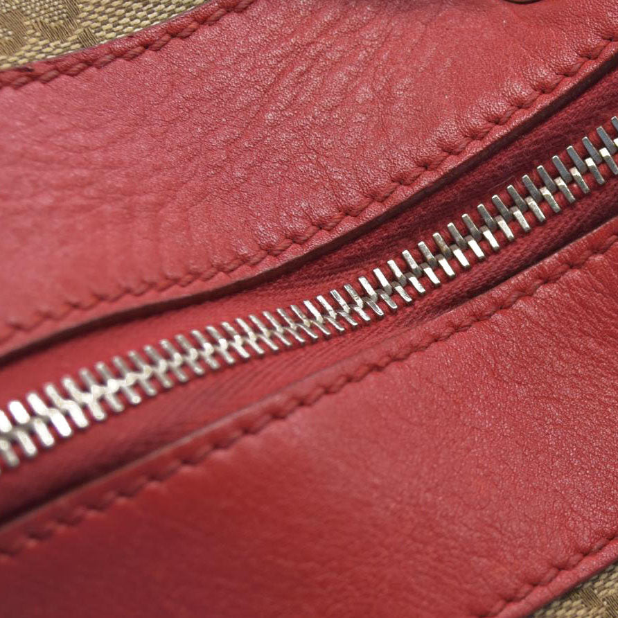 $1980 Gucci Monogram Signature GG Valentine Tote Red