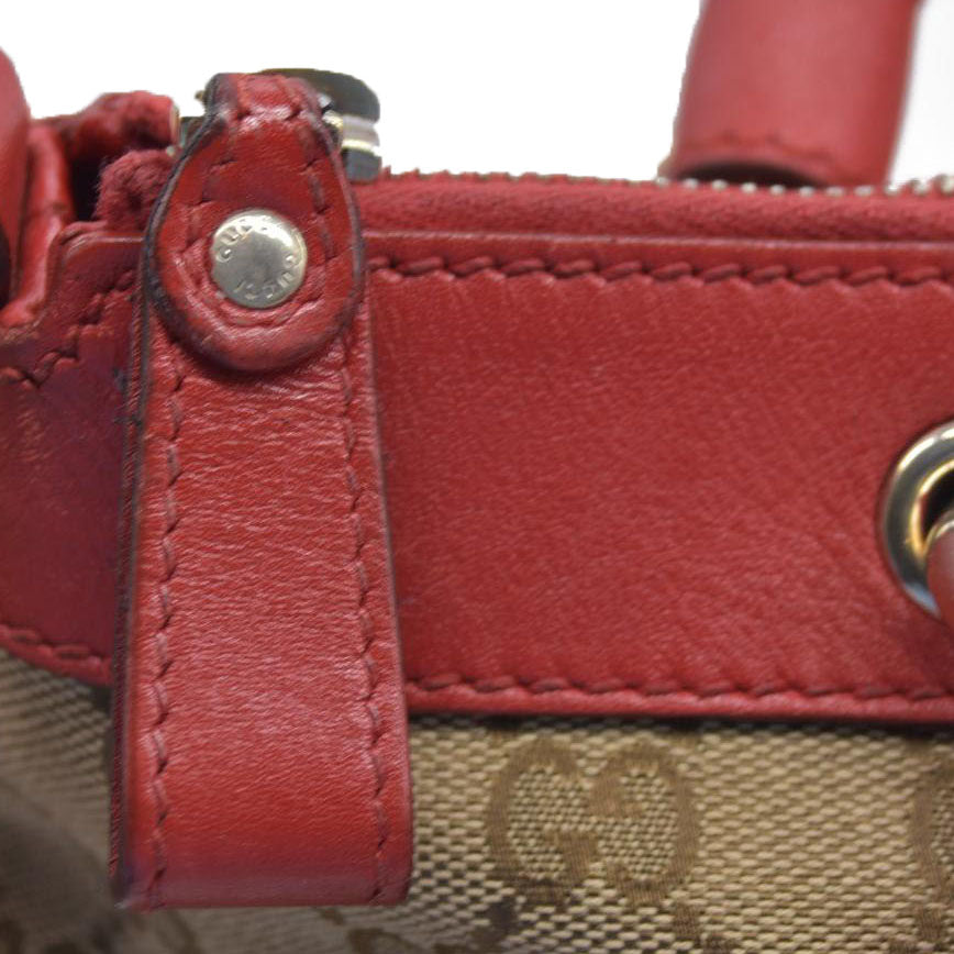 $1980 Gucci Monogram Signature GG Valentine Tote Red