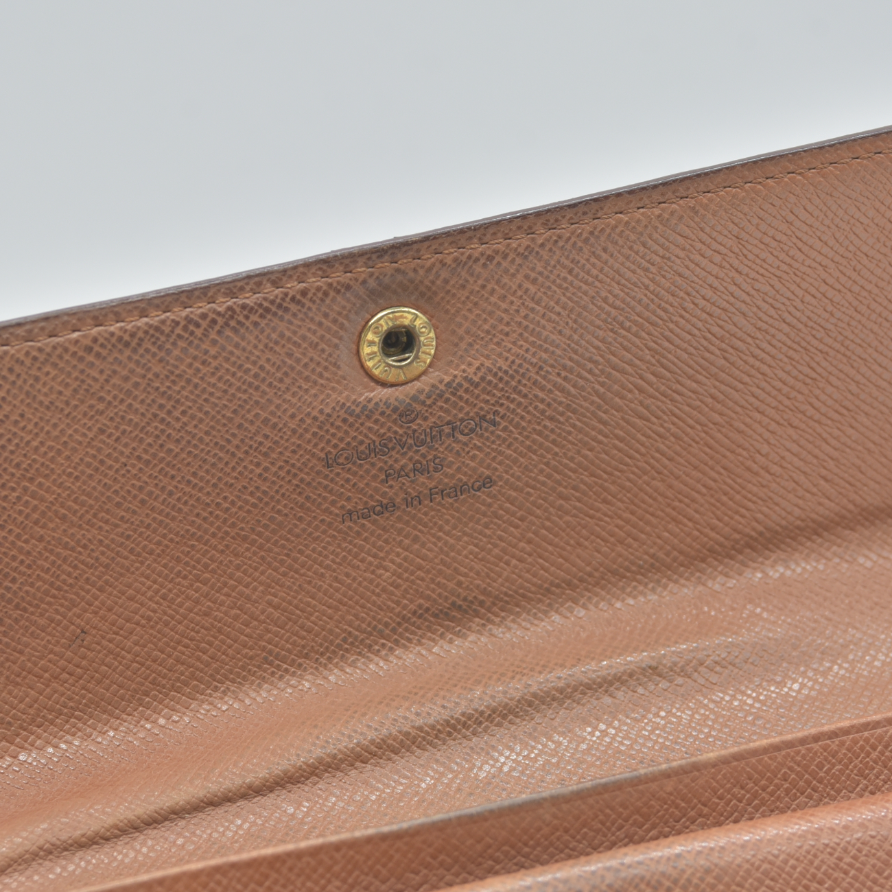 $635 1994 WELL WORN Louis Vuitton Monogram Porte Tresor Etui Papiers Wallet  MI0994