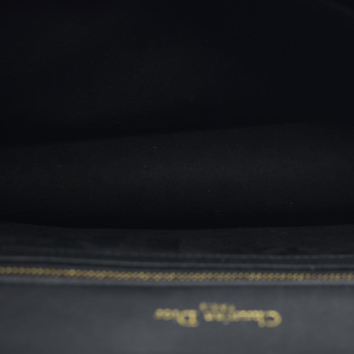 $3600 Dior Lambskin Studded Medium Diorama Flap Bag Black