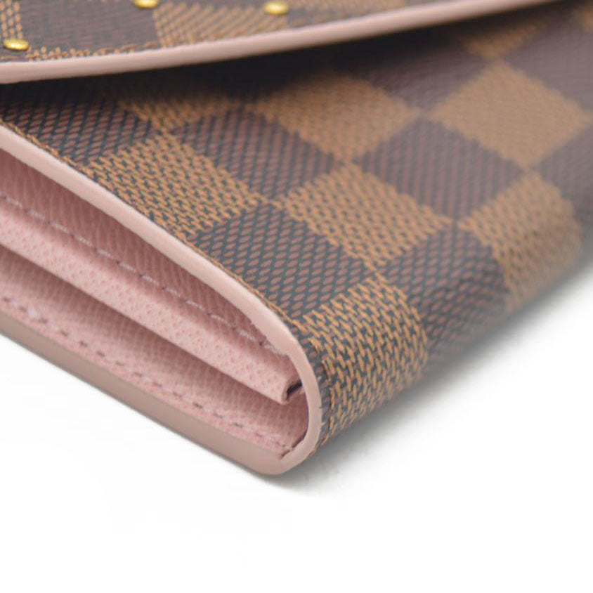 LOUIS VUITTON Damier Ebene Portefeuille Sarah Long Wallet CA2119