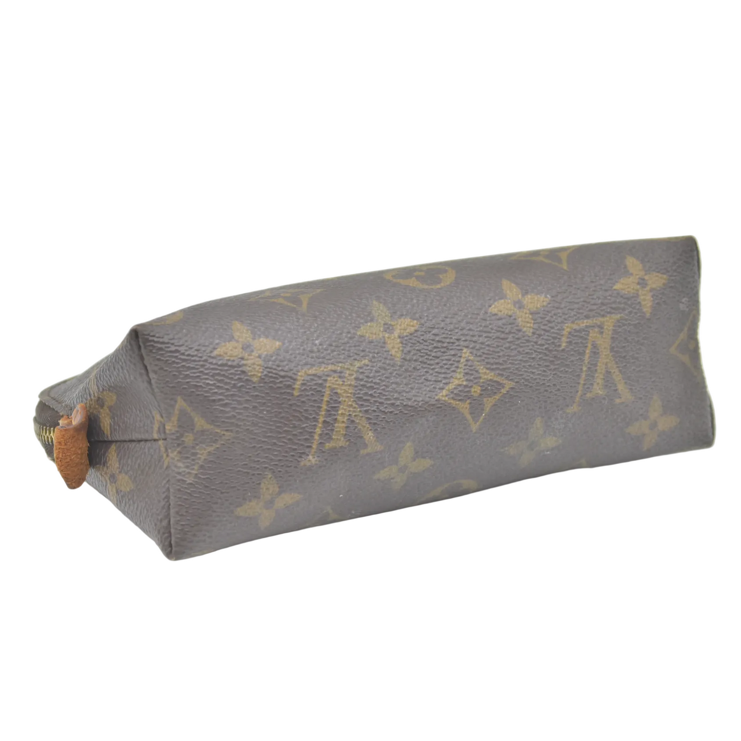$600 Louis Vuitton Monogram Pochette Cosmetics Pouch Brown  CA0041