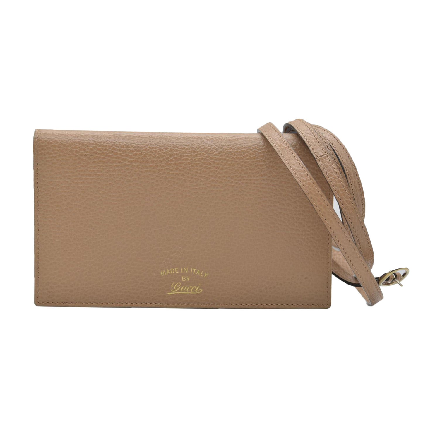 $890 Gucci Dollar Calfskin Swing Wallet On Strap crossbody bag