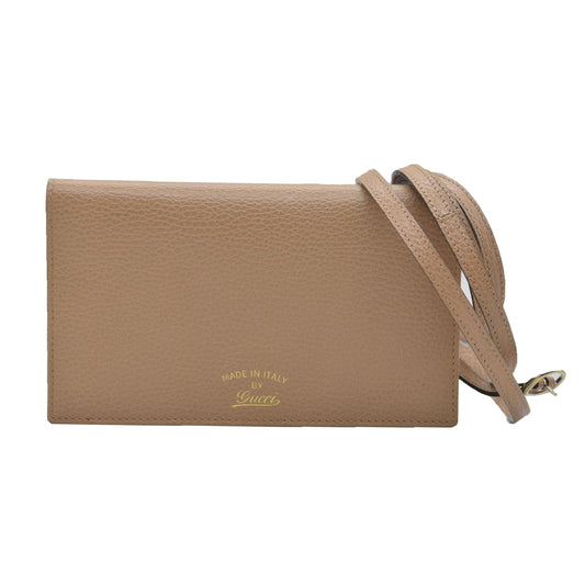 $890 Gucci Dollar Calfskin Swing Wallet On Strap crossbody bag