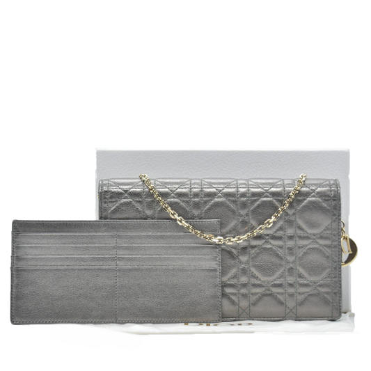 $2400 Christian Dior Cannage Lady Convertible Clutch 10020448