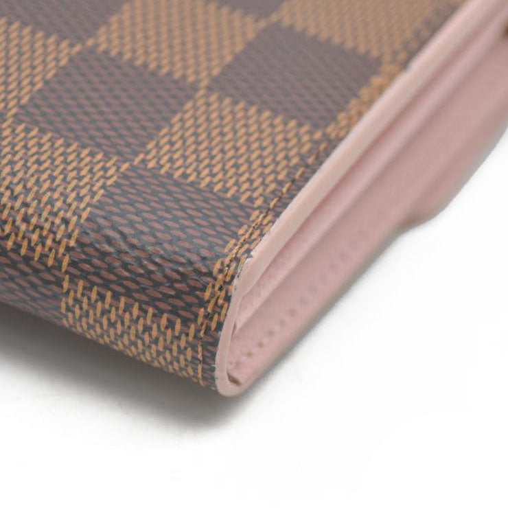 LOUIS VUITTON Damier Ebene Portefeuille Sarah Long Wallet CA2119