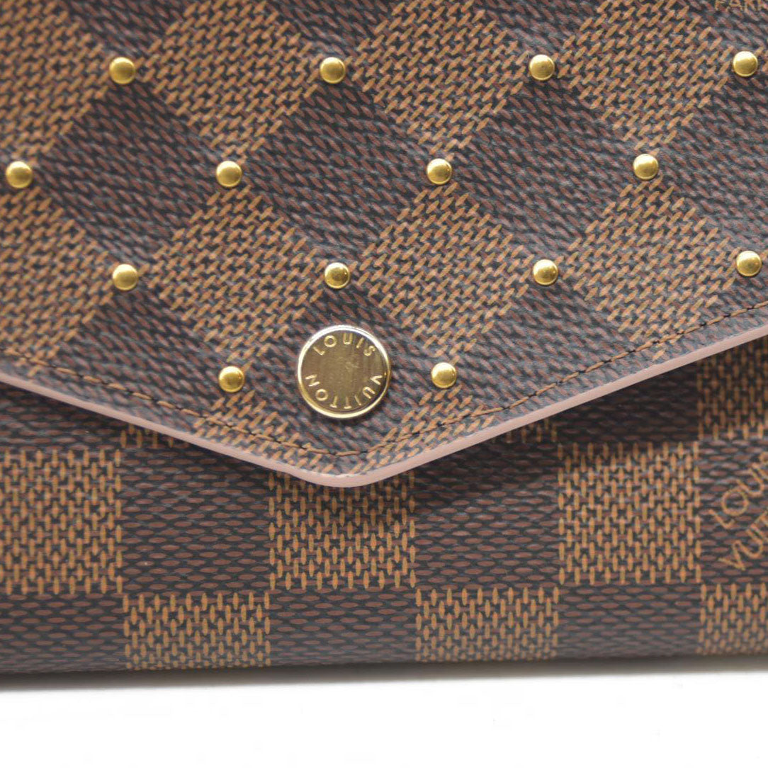 LOUIS VUITTON Damier Ebene Portefeuille Sarah Long Wallet CA2119