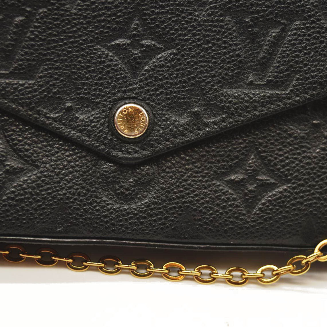 Louis Vuitton  Empreinte Pochette Felicie Chain Wallet Black  SP0148