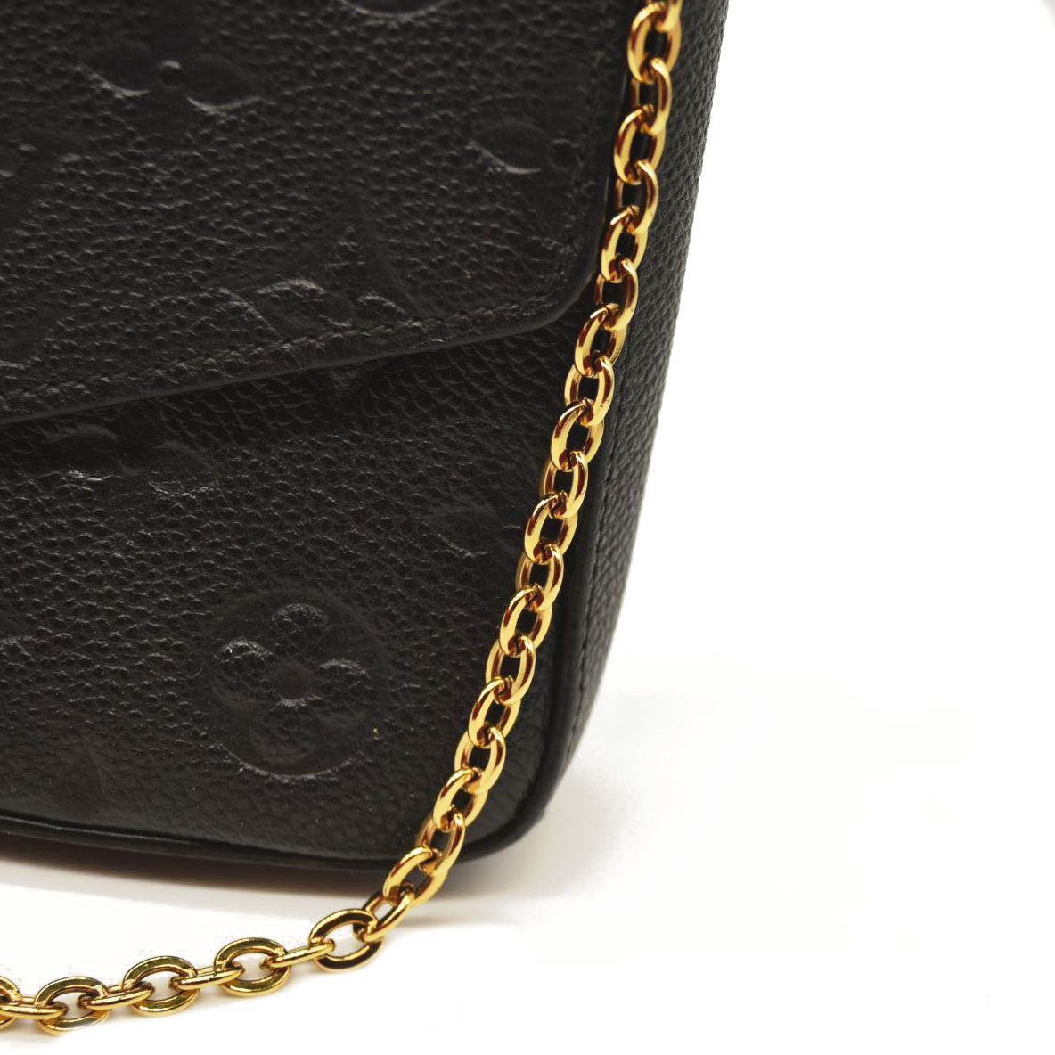 Louis Vuitton  Empreinte Pochette Felicie Chain Wallet Black  SP0148