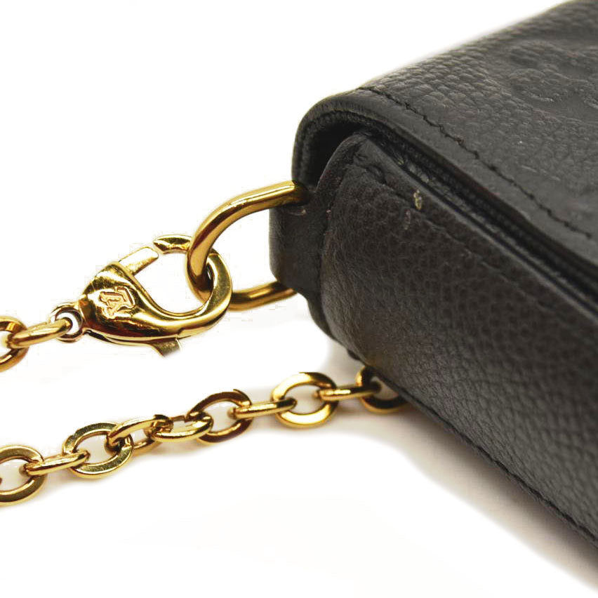 Louis Vuitton  Empreinte Pochette Felicie Chain Wallet Black  SP0148