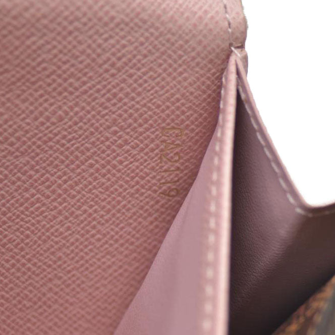 LOUIS VUITTON Damier Ebene Portefeuille Sarah Long Wallet CA2119
