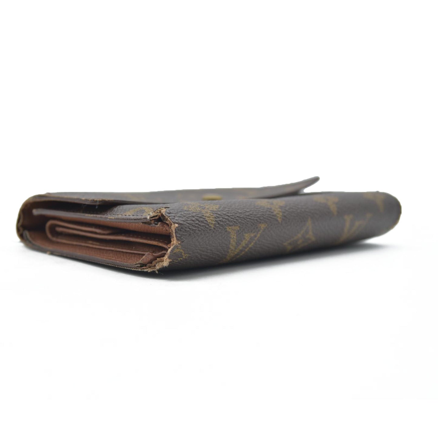$550 Louis Vuitton Monogram Canvas Porte Tresor Etui Papier Wallet SP0927