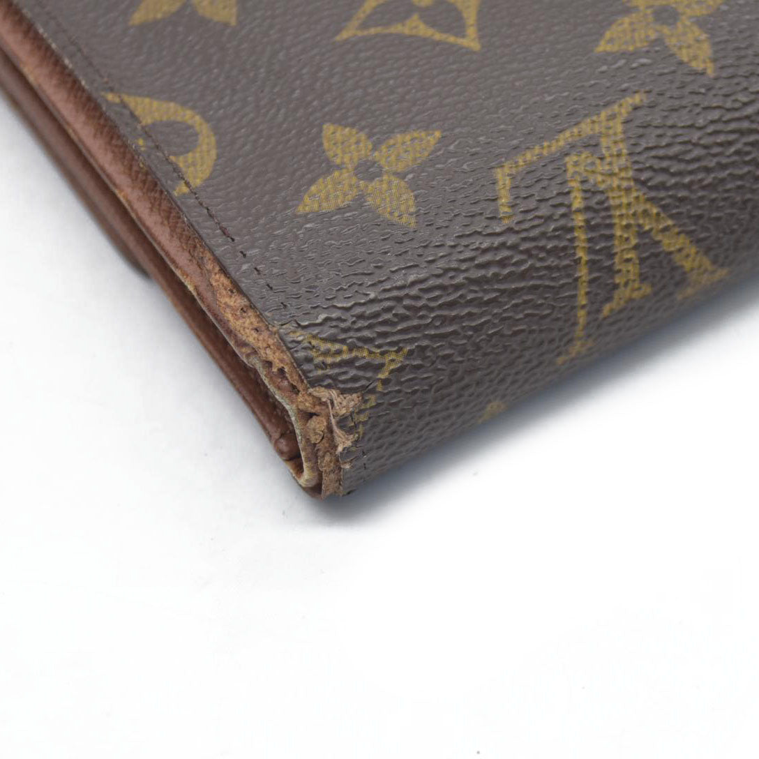$550 Louis Vuitton Monogram Canvas Porte Tresor Etui Papier Wallet SP0927