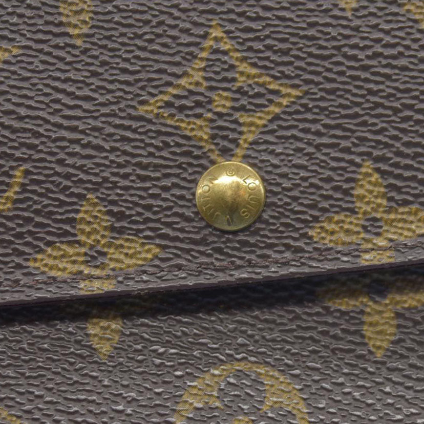 $550 Louis Vuitton Monogram Canvas Porte Tresor Etui Papier Wallet SP0927