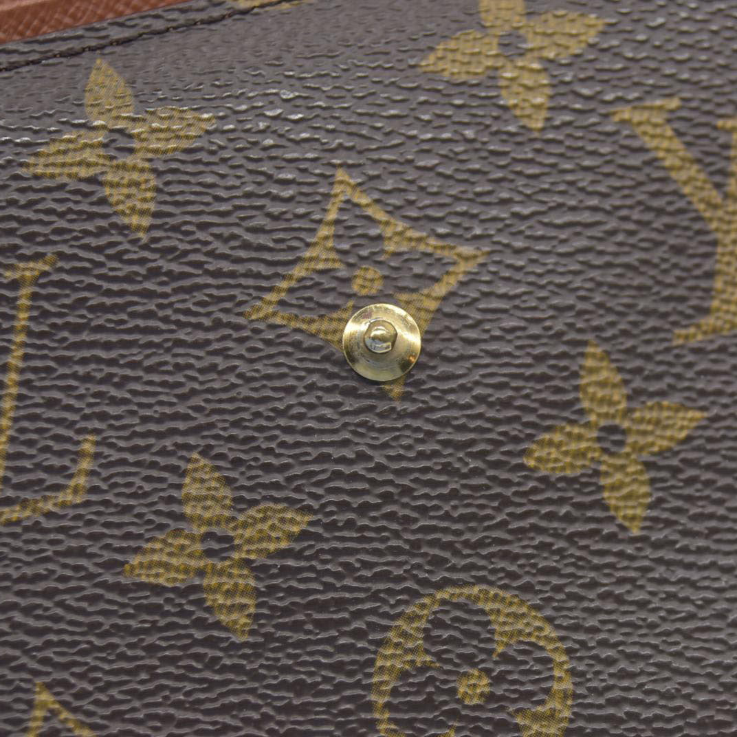 $550 Louis Vuitton Monogram Canvas Porte Tresor Etui Papier Wallet SP0927