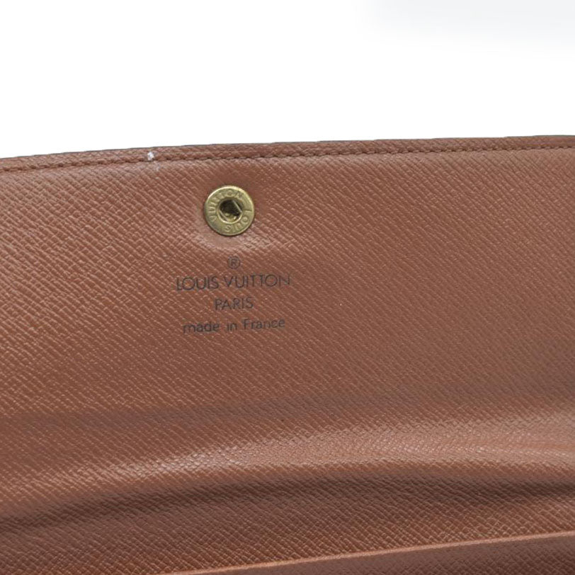 $550 Louis Vuitton Monogram Canvas Porte Tresor Etui Papier Wallet SP0927