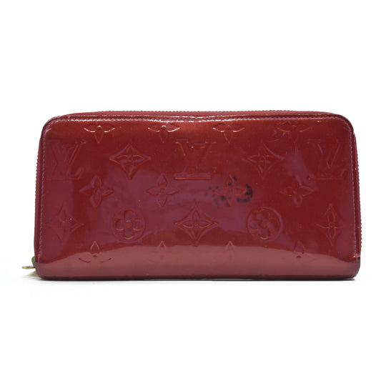 $970 SP1110 2010 Louis Vuitton Pomme d'Amour Monogram Vernis Zippy Wallet CONSIGNMENT