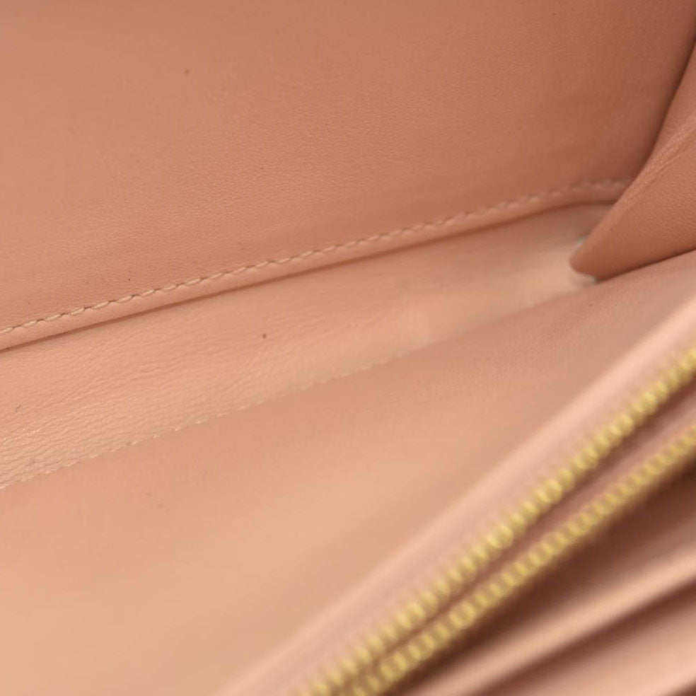 Louis Vuitton Floral LV Garden Leather Zip Around Long Wallet White RFID